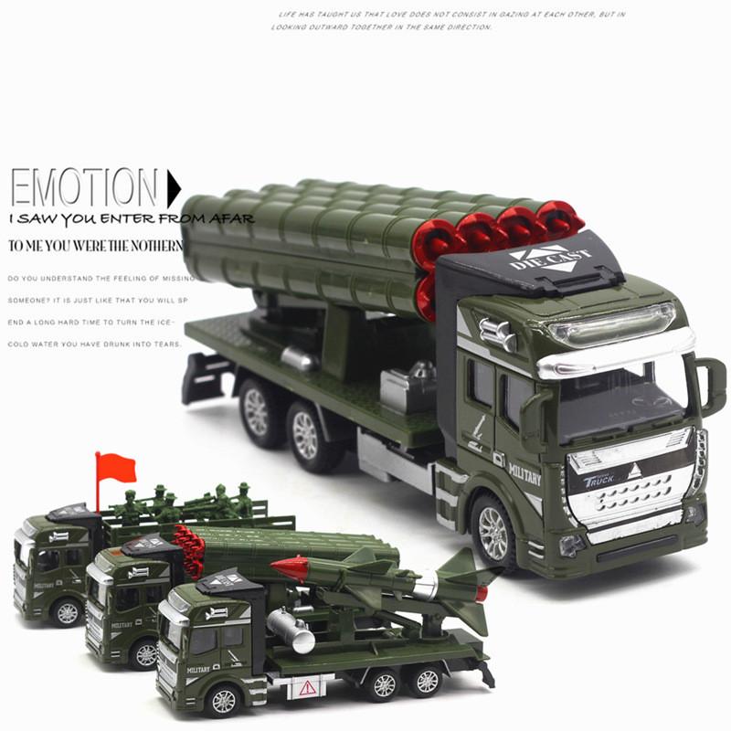 Детские военные автомобили из сплава 1/48, автомобили-симуляторы, боевые ракеты, транспорт, винтовки, подарки на день рождения