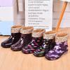 Rain shoes rain boots short tube fashion non-slip waterproof shoes water boots female adult cute overshoes summer