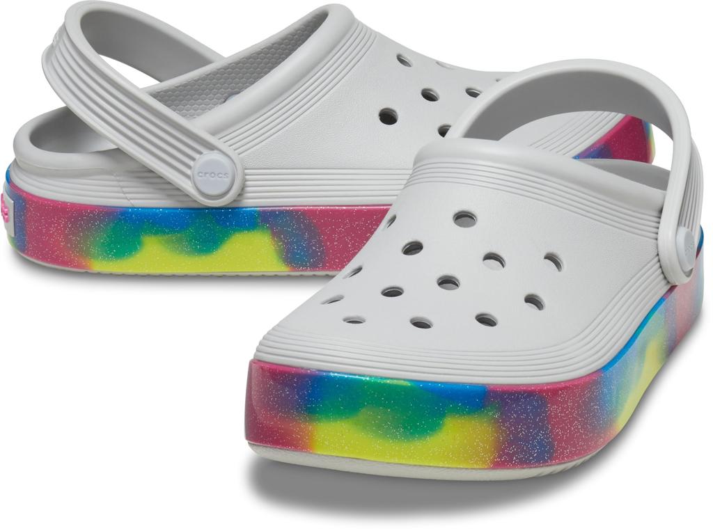 Crocs Off Court Блестящие ремешки Размеры 19см Клоги, Детские 18-24см, Atmosphere/Multi,