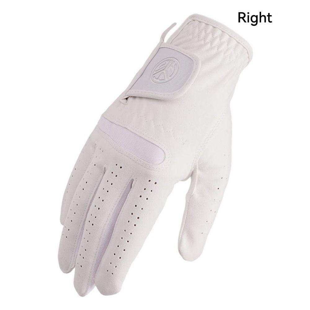 Breathable Men's Sports Golf Glove White Golf Gloves Durable Ultra-fiber Cloth Golfing Glove  Male