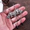 Gothic Halloween Bat Earrings Vintage Silver Color Hanging Bats Earrings Party Punk Witchcraft Accessories