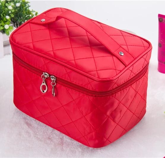 Cosmetic Box New  Quilted Professional Cosmetic Bag Women's Large Capacity Storage Handbag Travel Toiletry Makeup Bag sac
