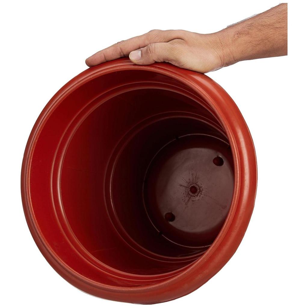 Круглые горшки для растений с поддоном | Современный дизайн | Комнатный и уличный цветочный горшок для украшения дома/офиса/стола/сада/балкона