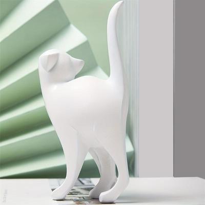 62KD Современная скульптура кошек Абстрактный дизайн Смолы Статуэтка котенка Акцент для гостиной