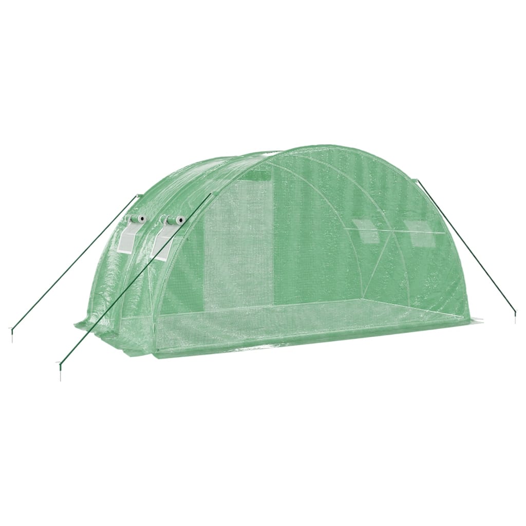 Green Steel Frame Greenhouse 8 m² 4 x 2 x 2 m