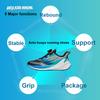 Anta Детские кроссовки из ткани Bow Speed, удобные, амортизирующие, износостойкие, с низким верхом, детские кроссовки, цвет черный, синий 312445501-1