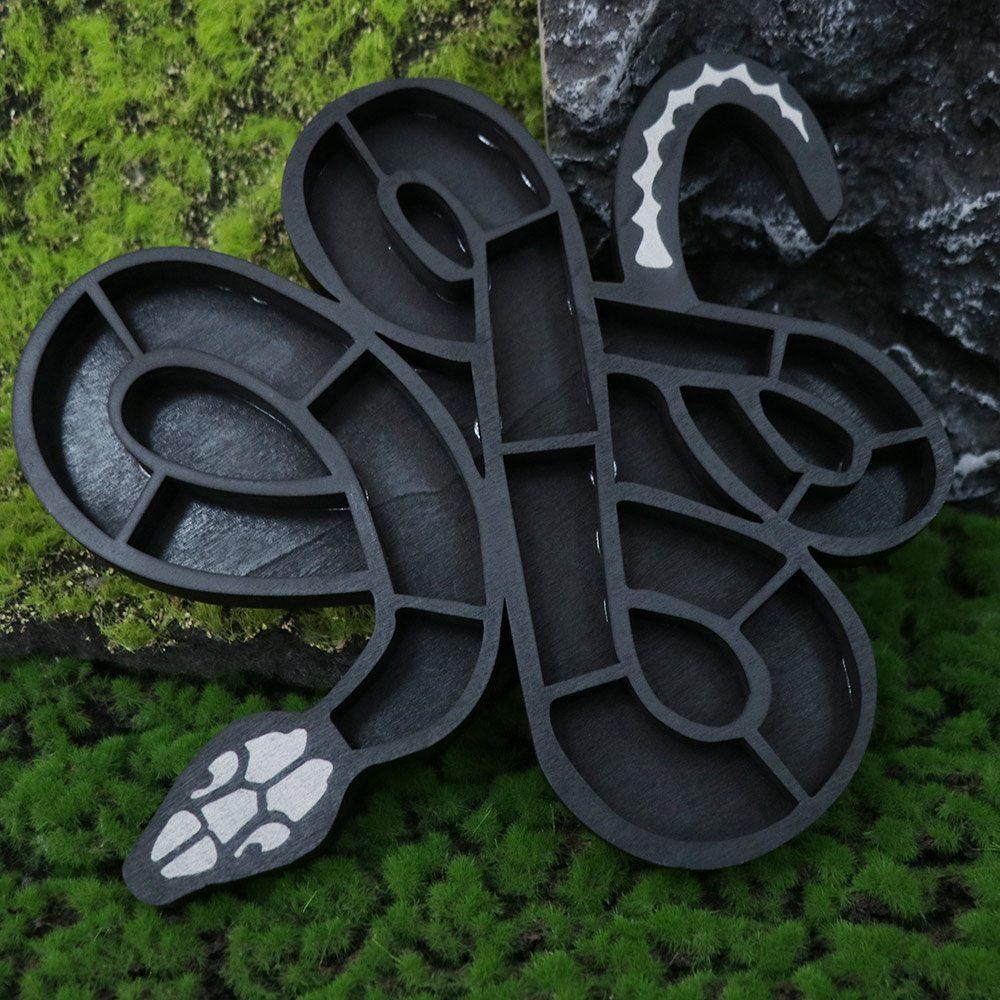 Wooden Art Wood Display Shelf Solid Crystal Storage Holder Snake-shaped Storage Rack  Home Decor