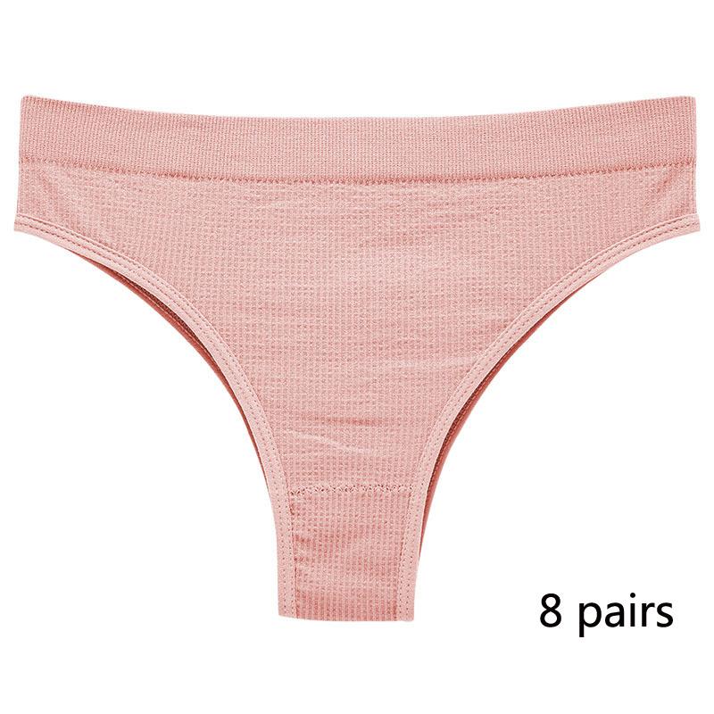 Sports Girls Underwear Thong Female Seamless Large Size Fitness Sports T-word Panties Solid Color Mid-waist Sexy Invisible Girls T Pants Head