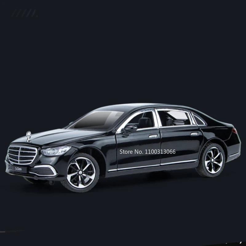 1:Масштаб 1:24 S400L GLS600 Металлические модели автомобилей Игрушки Колеса Откатные транспортные средства Модель Звук Свет Игрушечные машинки Подарки для мальчиков на праздник