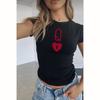 Queen of Hearts Shirt, Playing Card Heart Lock Graphic Tee, Gift for Her, Valentine's Day, Birthday