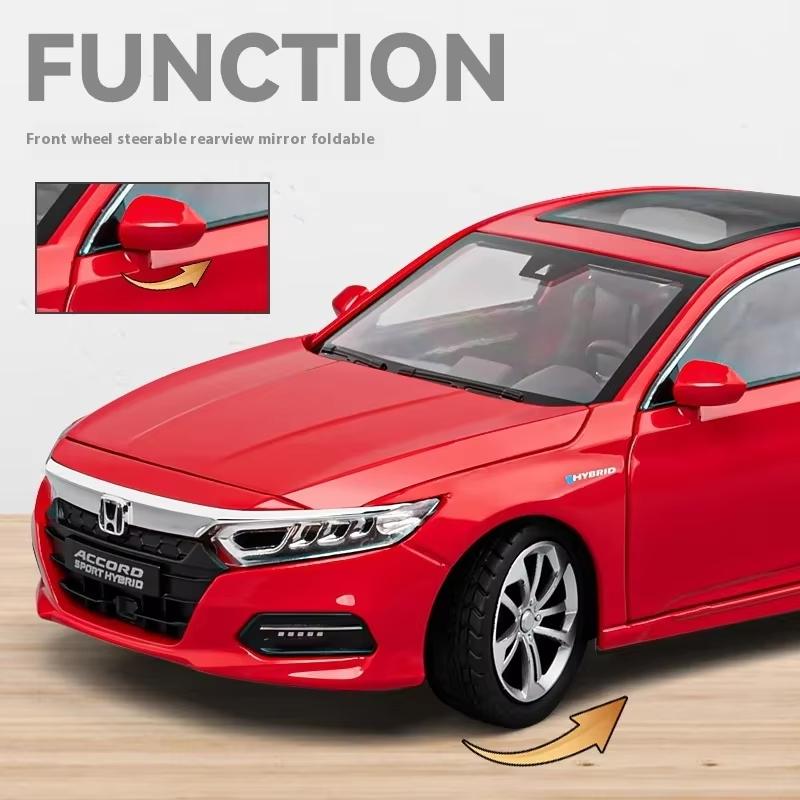 Новый 1:24 Honda Accord литая игрушечная модель автомобиля со звуком и светом детская игрушка коллекционная вещь подарок на день рождения