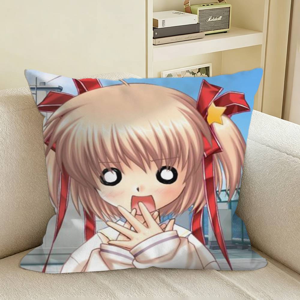 YK Anime KKomari Kamikita Square Sofa Pillow Cover Solid Color Living Room Home Decor Cushion Case