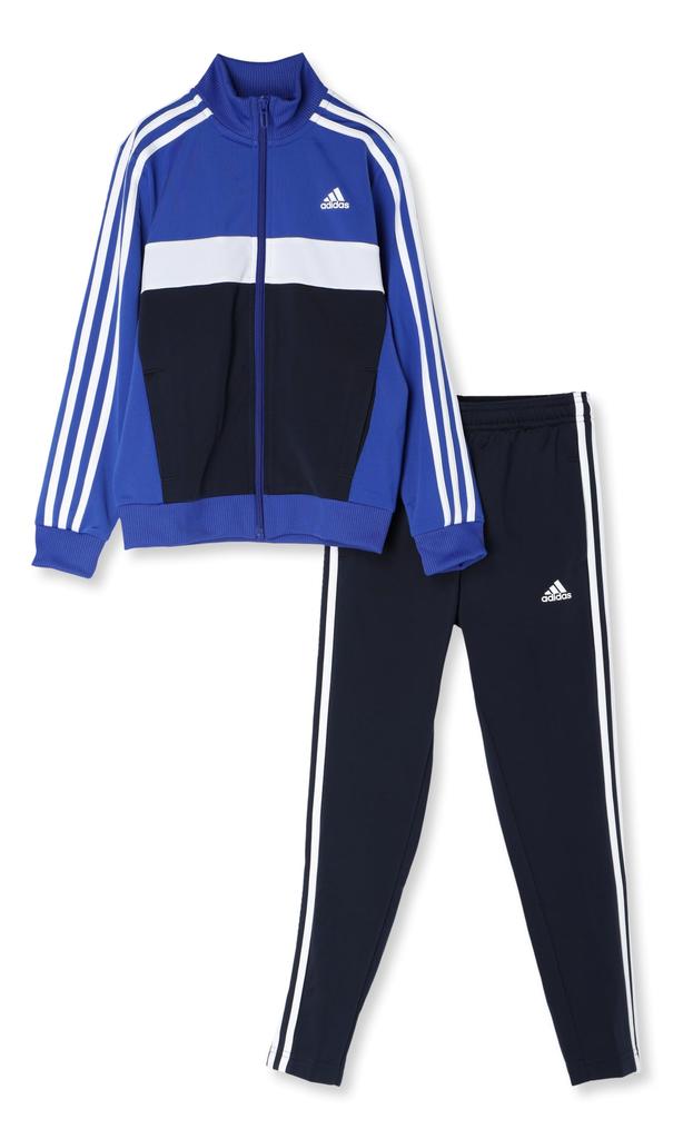 Детский трикотажный костюм Adidas Essentials Tiberio Legend J160 с тремя полосками (ECL62) - Верх Полубесшумный Синий/Белый/Чернила Легенды/Белый, Низ Чернила/Белый (IB4108)