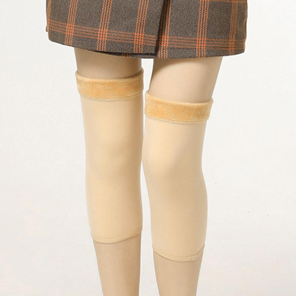 Pair of Knee Warmers Thermal Elastic Non-Slip Braces Protector Knee Pad Compression Sleeve for Women