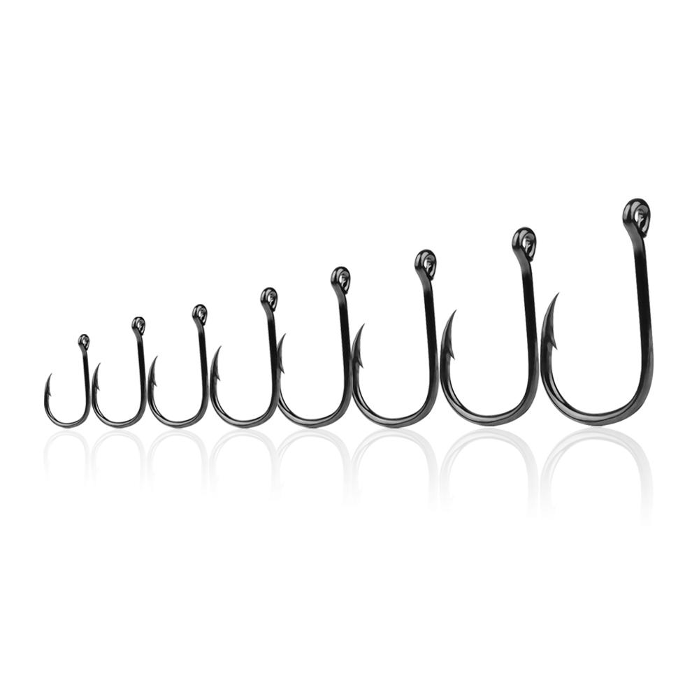 100PCS/SET Sharp Carbon Steel Barb Fishook Fishing Hooks Fish Bait Durable Head