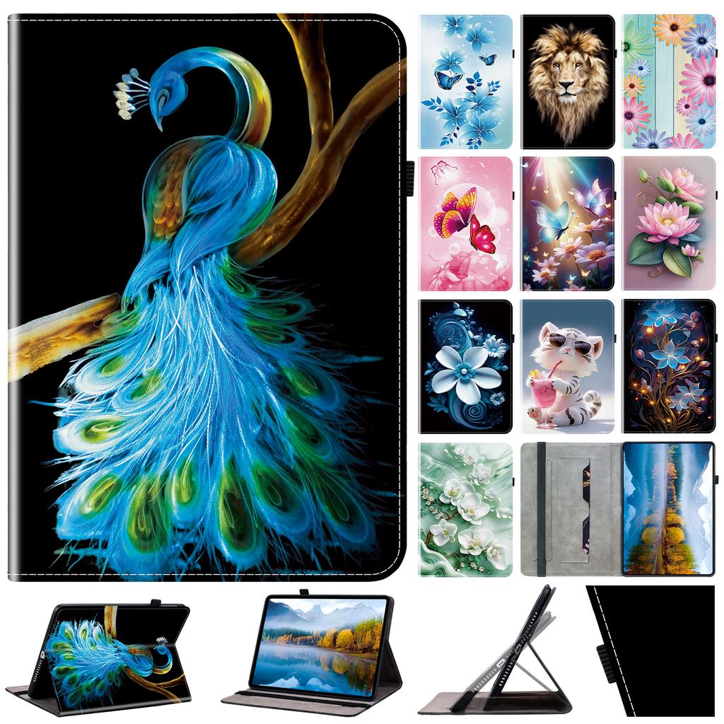 Чехол для планшета из искусственной кожи для Apple iPad Air (2020)-11 стилей! Прочный, с 2 слотами для подставки, держателем для карандашей и слотами для карт, гибкая задняя крышка из ТПУ