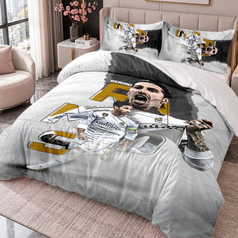 Sergio Ramos 3Pcs Bedding Set Duvet Cover With Two Pillowcases For Bedroom Home Decoration