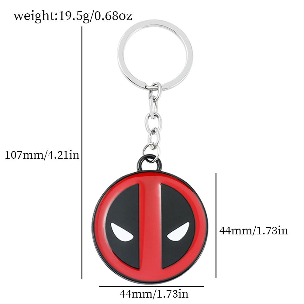 Superhero Metal Keychain Bag Avengers Pendant Thor Hammer Deadpool Spiderman Iron Man Captain America Keyrings for Carry Mini Lightweight Portable
