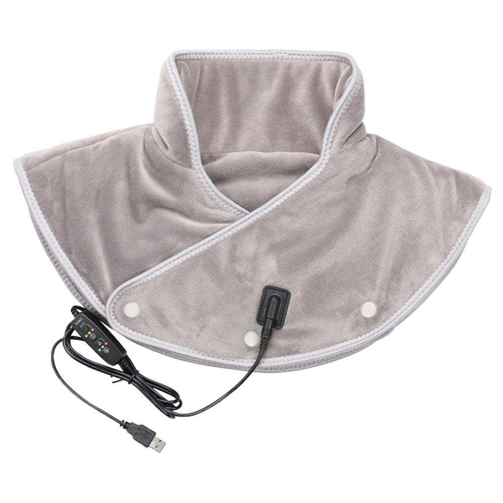 Electric Shoulder and Neck Heating Pad 3 Temp Setting USB Heated Shawl Blanket Body Warmer Autumn Winter Warm Back Brace Wrap