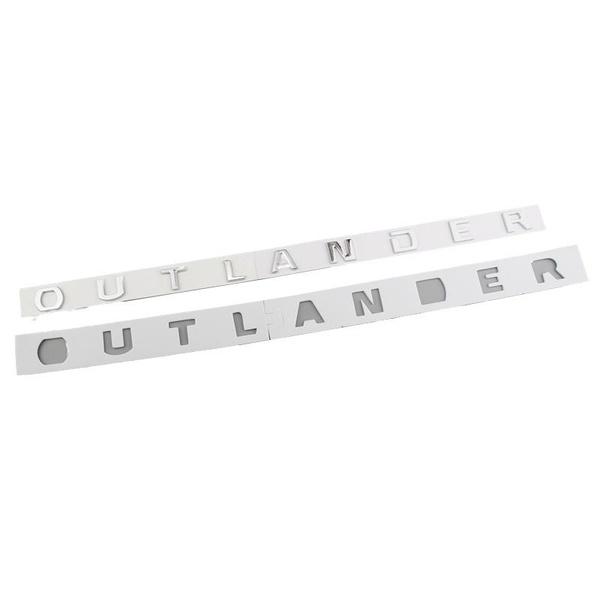 Car 3D ABS Letters Logo Decals Sticker For Mitsubishi Outlander Car Front Head Cover Alphabet Emblem Style Stickers