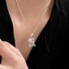 Серебряное стерлинговое ожерелье S925 в корейском стиле с оливковой бусиной на ключицу для женщин