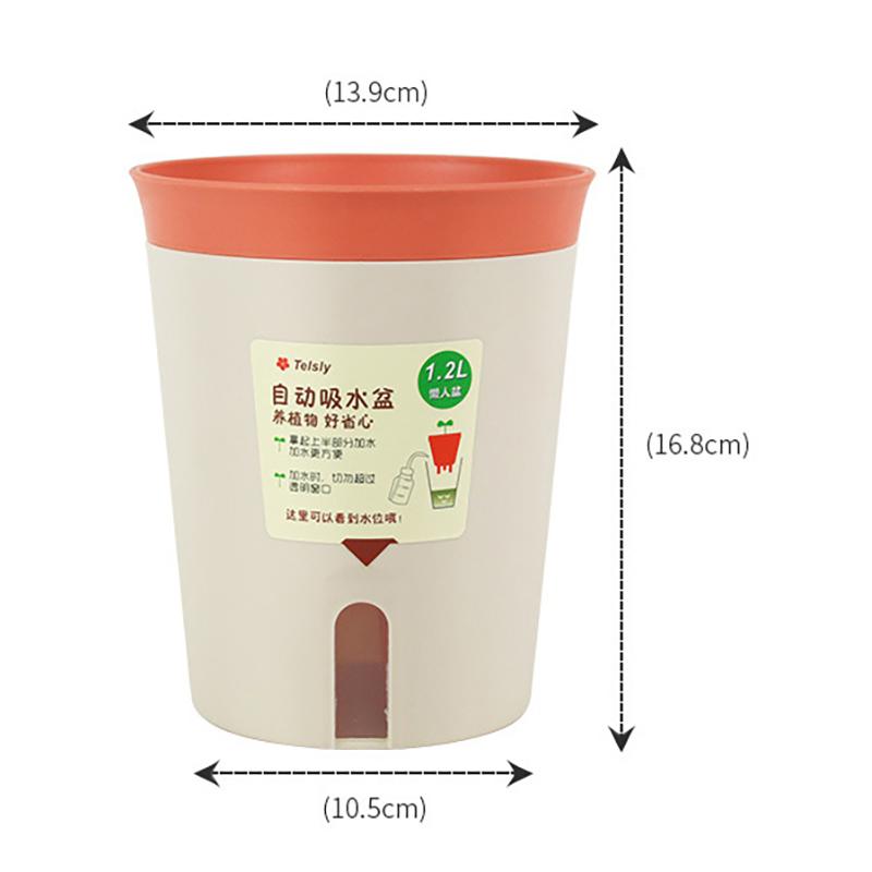 Двухслойный самополивающийся гидропонный цветочный горшок Пластиковый ленивый автоматический водопоглощающий горшок для растений Горшечные кашпо Офис Дом