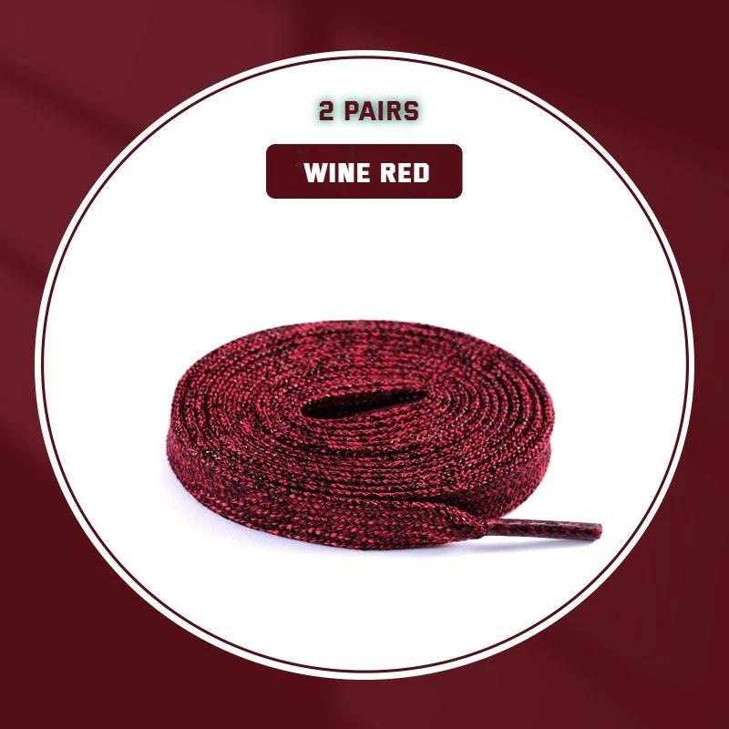 2 Pair Glitter White Shoelaces of Sneakers Colorful Shoelaces Metallic Shiny Gold Shoelace Silver Flat Shoe Laces Running Laces