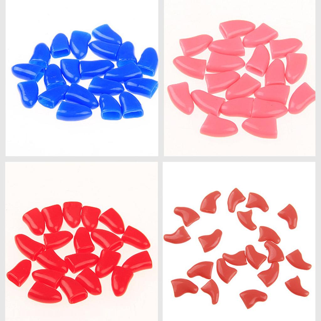 Силиконовые мягкие колпачки для когтей кошек, защита для когтей питомца, с бесплатным клеем и аппликатором для котят, 20 шт./лот