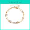 Trendy Geometric Design Foot Chain Dazzling Crystal Anklet For Women
