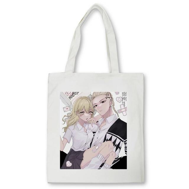 Аниме Токио Мстители Большая Сумка Холст Сумка На Ремне Эко Хип-Хоп Сумка Для Покупок Женская Сумка-тоут Harajuku Сумка-шоппер Женские Сумки