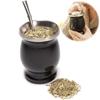 Yerba Mate Cup 304 Stainless Steel Double Wall 8oz Argentine Yerba Mate Gourd With Bombillas and Cleaning Brush