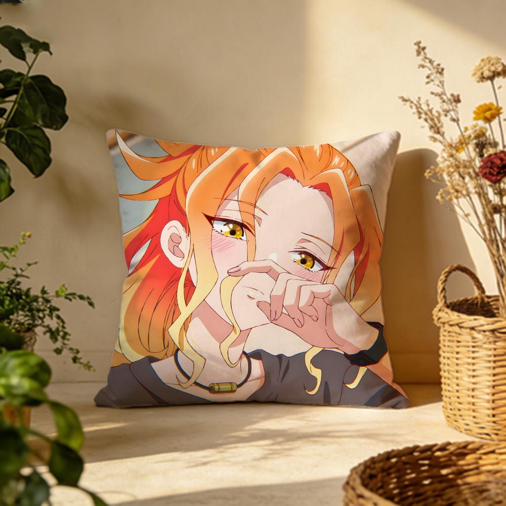 Trendy Mmikadono Sanshimai wa Angai Choroied Cushion Cover Versatile DoubleSided Pillow Case Fit for Sofa Bed Car Daily Decor