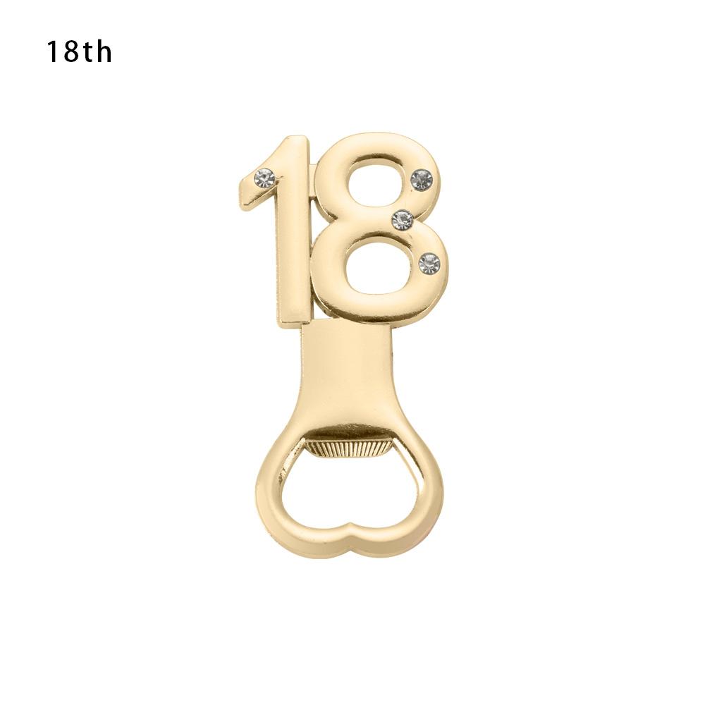 Rhinestone Number shape Party Supplies Anniversary Age Birthday Bottle Openers Beer Opener Bar Tool