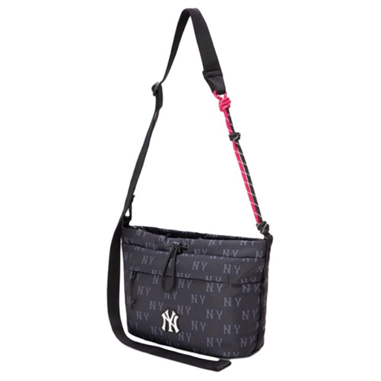 New MLB New York Yankees Polyester Crossbody Bags Unisex Black 3ACRM145N-50BKS