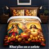 Valentine Love Theme Custom Text Or Name 3Pcs Bedding Set,1 Flat Sheet & 2 Pillowcases Personalized Home Bedding