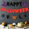 3Pcs/Set Bat Halloween Paper Banner Pumpkin Ghost Decor Flag Witch Pumpkin Pendant Festival