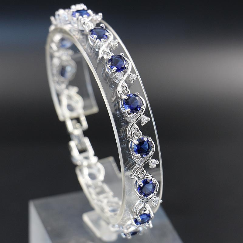 Женский браслет из циркона с цветами свежей сливы, креативный, универсальный, многоцветный