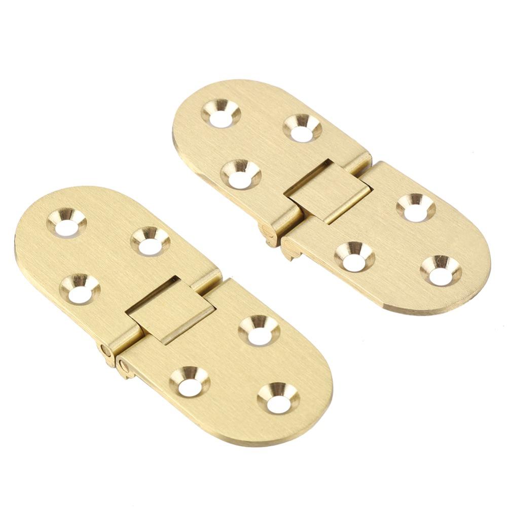 2pcs Round Edge Drop Leaf Hinge 80x30mm Flap Hinge Solid Hinge Folding Table