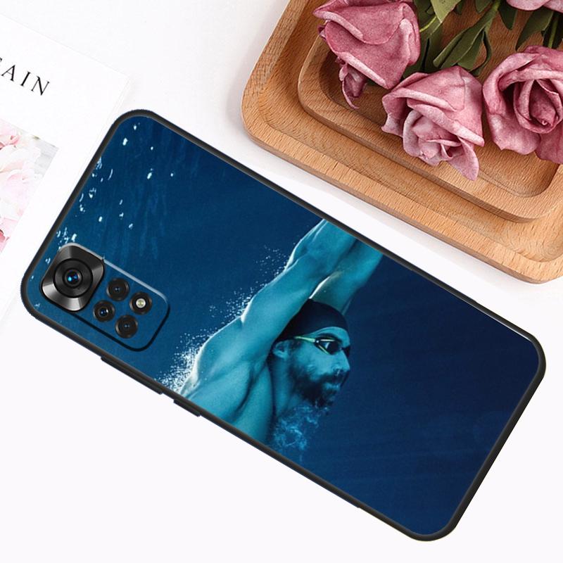 Чехол для плавания Michael Phelps для Xiaomi Redmi Note 14 12 11 9 10 13 Pro 9S 10S 11S 12S Redmi 13C 14C 10C 12C