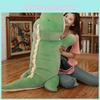 Adorable Dinosaur Stuffed Toy Plush Doll For Girls Comforting Home Decor Pillow
