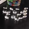 50 Piece Set of Octagonal Clear Glass Beads for Chandeliers and Curtains