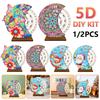 Набор для 5D алмазной вышивки «Сделай сам» Календарь-украшение Деревянный календарь с вращающимся алмазным рисунком Декор для стола Рождественский подарок Домашний декор
