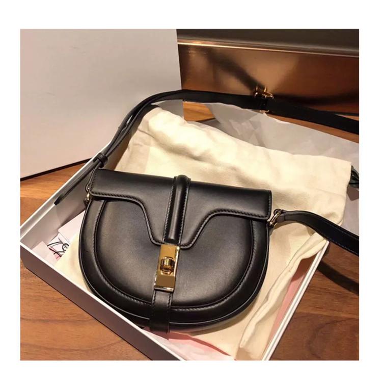 2024 женская модная сумка-седло из натуральной кожи полукруглой Т-образной формы через плечо