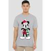 Disney Mens Mickey Mouse Tartan Christmas T-Shirt