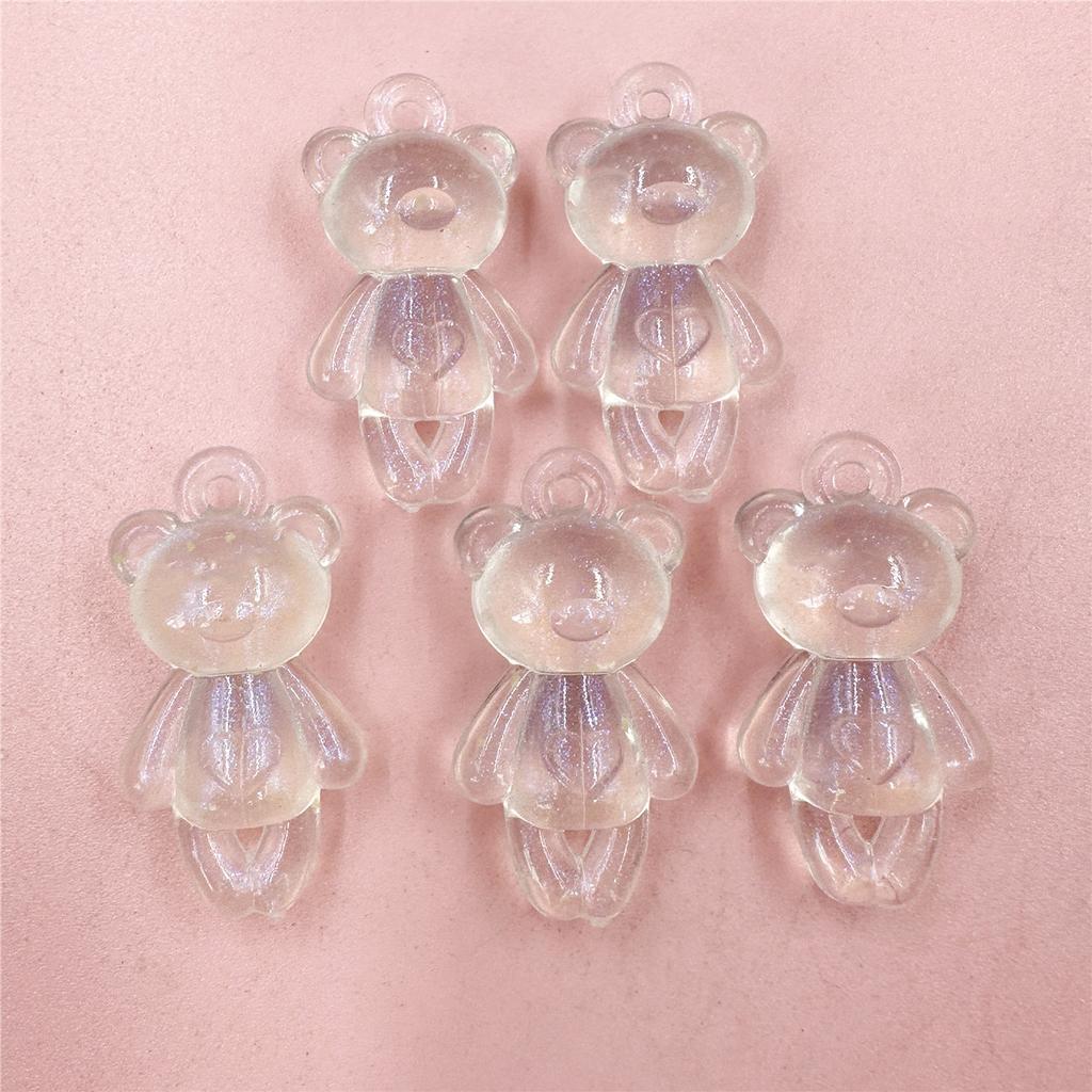 5 шт. 21*39,5 мм модные акриловые стоящие бусины в виде медведя кулон DIY материал ручной работы для производства ювелирных изделий
