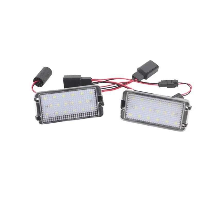 For Seat Altea 2005-2009 Arosa Cordoba 6K 6L Leon 1M Toledo 5P Ibiza 6L 2PCS Car License Plate Light Number Plate Lamp Upgrade msg522
