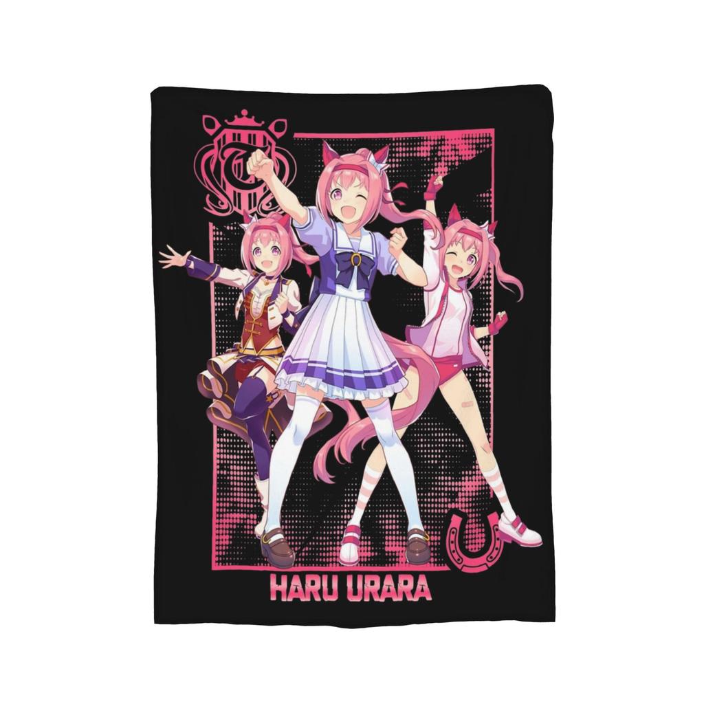 Uma Musume Pretty Derby Blanket Fleece All Season Portable Lightweight Thin Throw Blankets for Sofa Bedroom Bedspreads