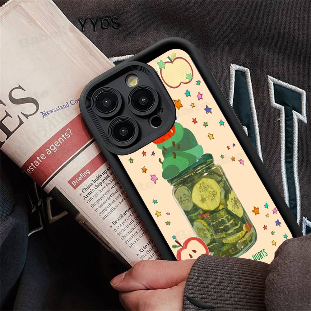 Чехол для телефона 'Очень голодная гусеница' для IPhone 17 16 15 14 Plus 13 12 11 Pro Max Силиконовый чехол