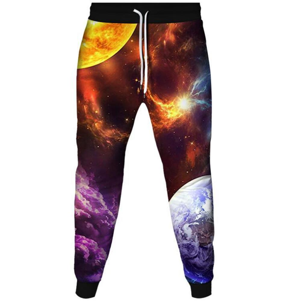 Весенне-осенние мужские брюки, модные брюки, повседневные мужские спортивные штаны со звездным небом, уличная одежда с 3D цифровой печатью, спортивные штаны, мужская одежда