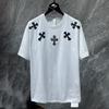 8552 CHROME HEARTS Лето 2026 Новая Высококачественная Хлопковая Круглый Вырез Свободная Большого Размера Мужская и Женская Футболка Футболка для Пары